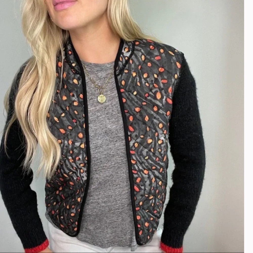 Anthropologie BL-NK Quilted Alyxa Sweater Jacket XS NWOT - Picture 3 of 14